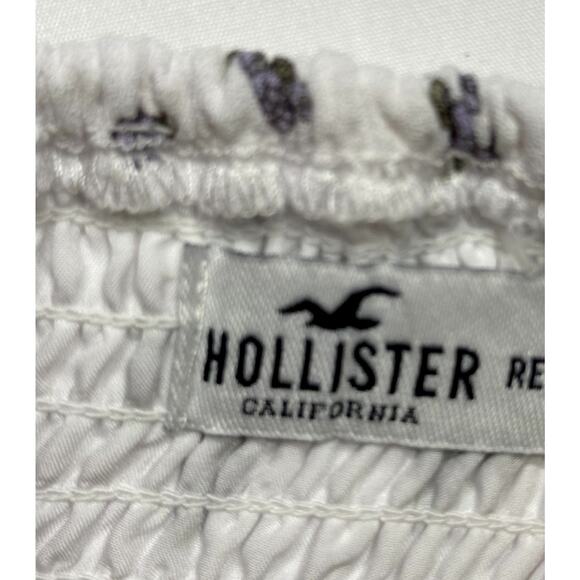 Hollister White mini dress with Purple Floral Pattern Size S - Picture 5 of 11